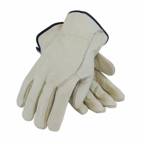 PIP® 68-116 Superior Grade General Purpose Gloves, Drivers, Top Grain Cowhide Leather Palm, Top Grain Cowhide Leather, Natural, Slip-On Cuff, Uncoated Coating, Resists: Abrasion, Unlined Lining, Wing Thumb